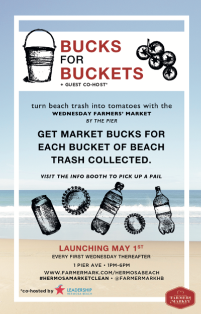 Hermosa's Farmers' Market Rewards Beach Cleaners with Bucks for Buckets